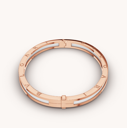 [OrnoraJewelry]ZERO 1 PINK GOLD WITH WHITE CERAMIC BRACELET