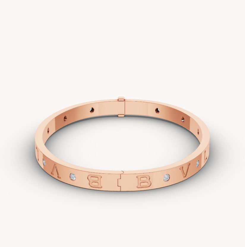 [OrnoraJewelry]ZERO 1 PINK GOLD 12 DIAMONDS BRACELET