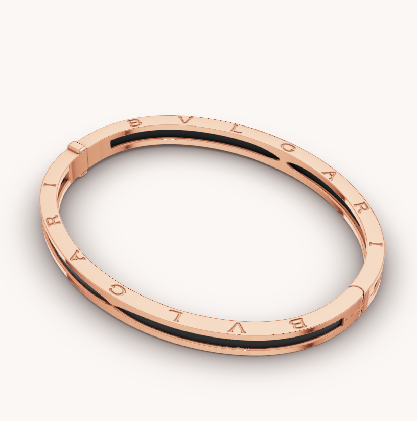 [OrnoraJewelry]ZERO 1 PINK GOLD WITH BLACK CERAMIC BRACELET