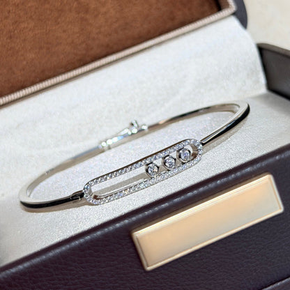 [OrnoraJewelry]Move Pavé Diamond Bangle Bracelet M