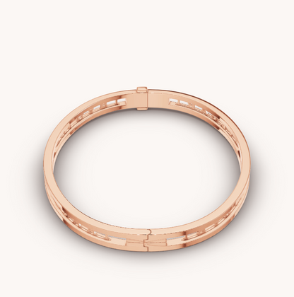 [OrnoraJewelry]ZERO 1 SPIRAL LOGO PINK GOLD BRACELET