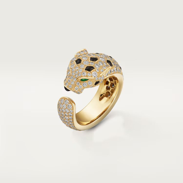 [OrnoraJewelry]PANTHERE SPOTTED FULL DIAMOND MEDIUM RING