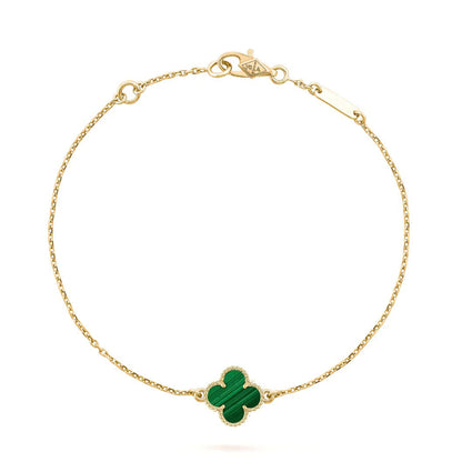 [OrnoraJewelry]CLOVER BRACELET MALACHITE 1 MOTIF