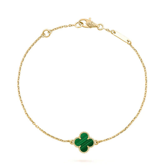 [OrnoraJewelry]CLOVER BRACELET MALACHITE 1 MOTIF
