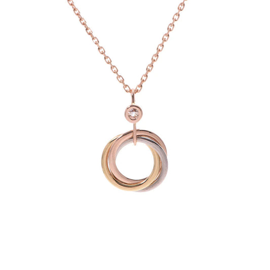 [OrnoraJewelry]TRINITY SILVER GOLD PINK GOLD NECKLACE
