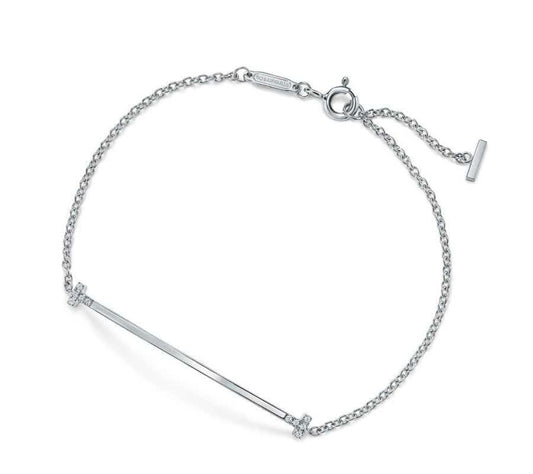 [OrnoraJewelry]Tiffany & Co. Tiffany T Smile Double T Diamond Link Bracelet