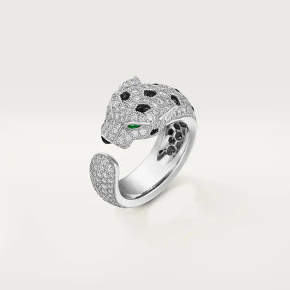 [OrnoraJewelry]PANTHERE SPOTTED FULL DIAMOND MEDIUM RING
