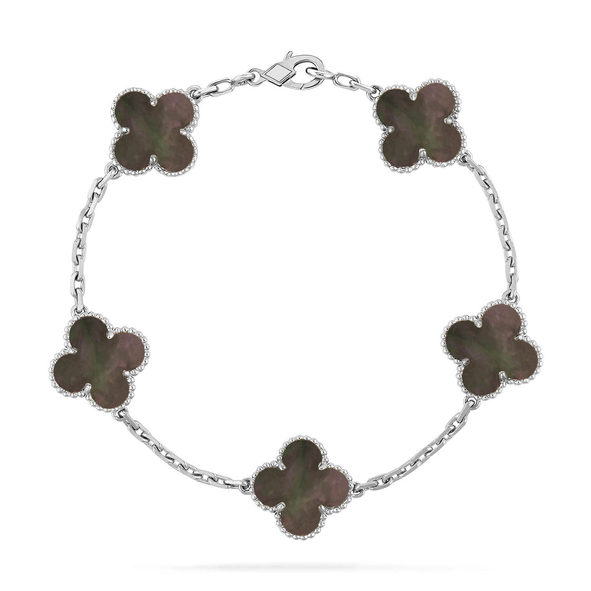 [OrnoraJewelry] CLOVER 5 MOTIF GRAY MOP BRACELET COLLECTION