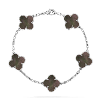 [OrnoraJewelry] CLOVER 5 MOTIF GRAY MOP BRACELET COLLECTION