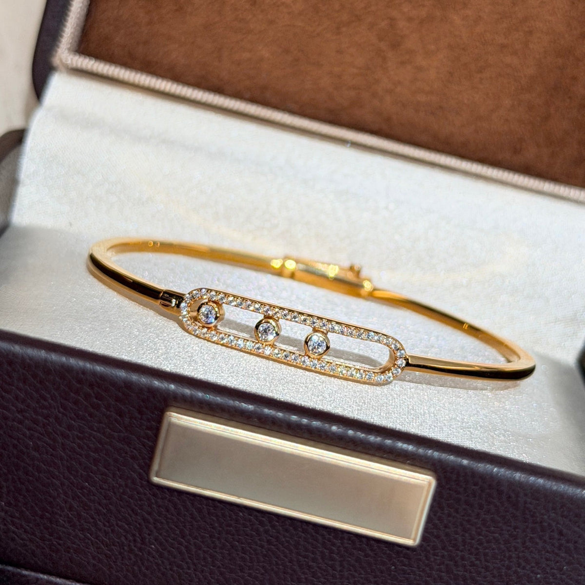 [OrnoraJewelry]Move Pavé Diamond Bangle Bracelet M