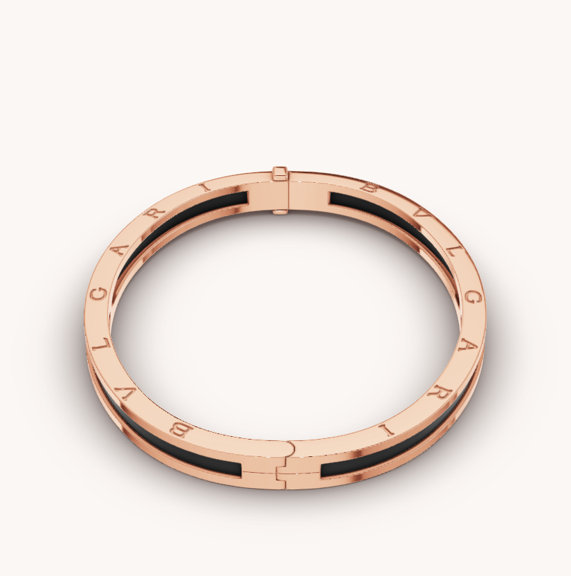[OrnoraJewelry]ZERO 1 PINK GOLD WITH BLACK CERAMIC BRACELET