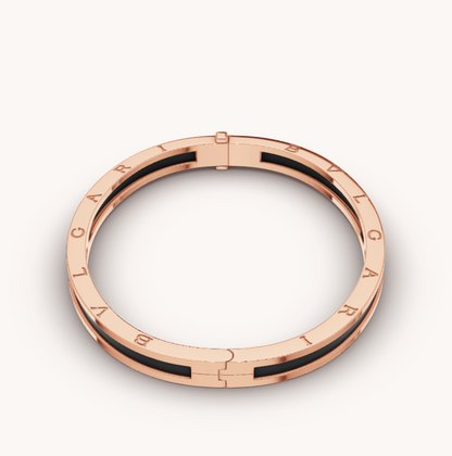 [OrnoraJewelry]ZERO 1 PINK GOLD WITH BLACK CERAMIC BRACELET