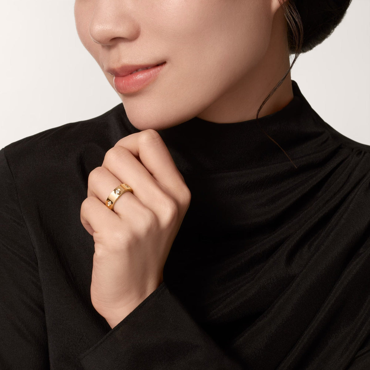 [OrnoraJewelry]LOVE 5.5MM 6 DIAMOND RING