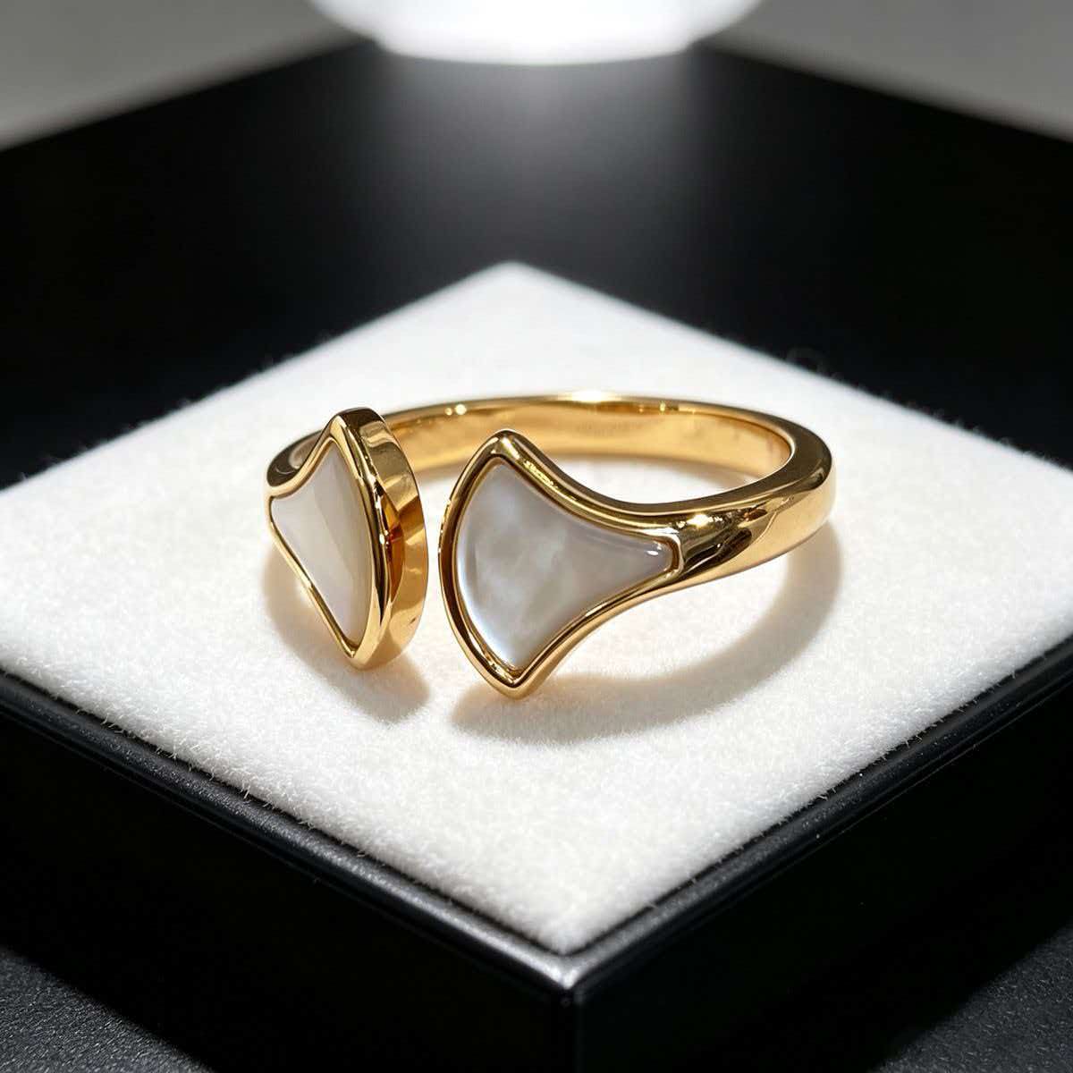 [OrnoraJewelry]BVLGARI Double Fan Open-Faced Ring