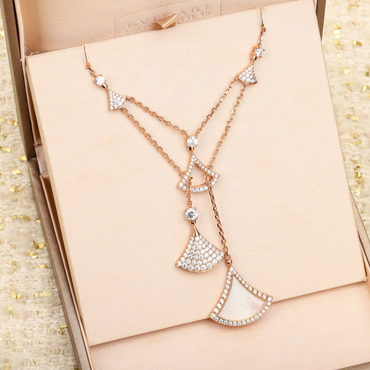 [OrnoraJewelry]BVLGARI Divas’ Dream Multi-Fan Tassel Necklace