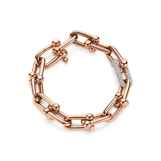 [Ornora Jewelry]HARDWEAR BRACELET PINK GOLD AND SILVER DIAMOND
