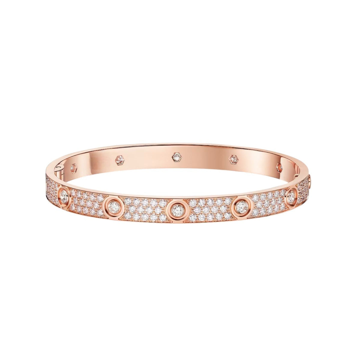 [OrnoraJewelry]LOVE BRACELET 6.1MM DIAMOND-PAVED 10 BIG DIAMONDS