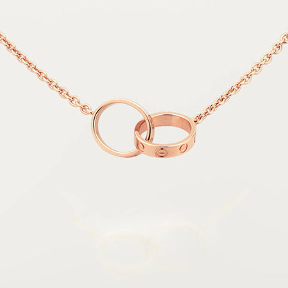 [OrnoraJewelry]LOVE DOUBLE RING NECKLACE