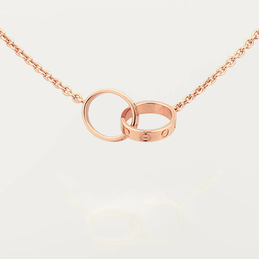 [OrnoraJewelry]LOVE DOUBLE RING NECKLACE