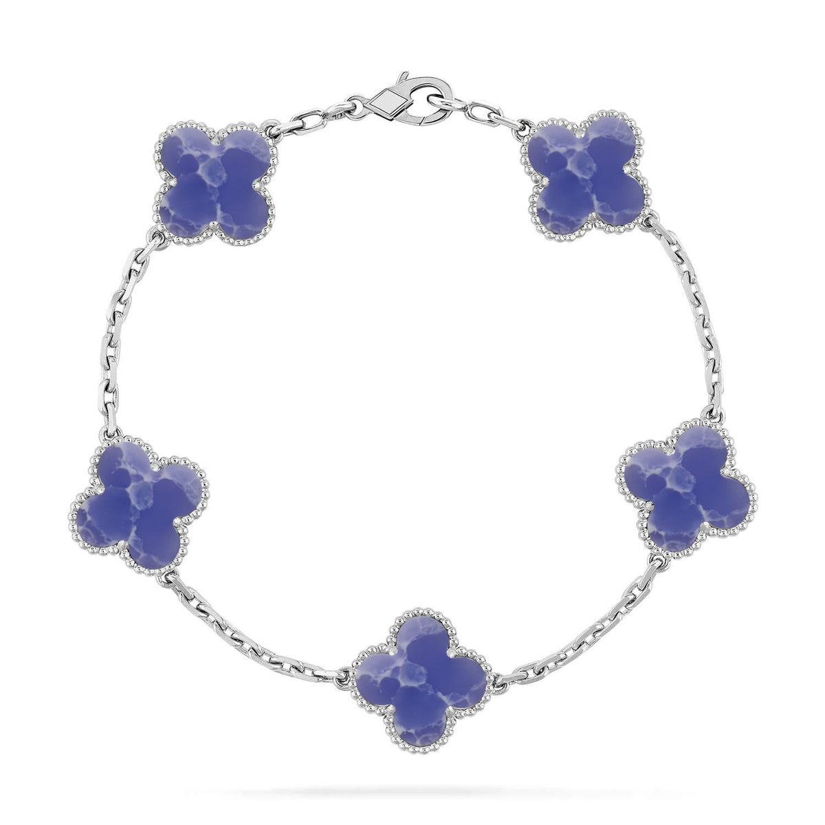 [OrnoraJewelry]CLOVER 5 MOTIF BLUE VEINS BRACELET COLLECTION