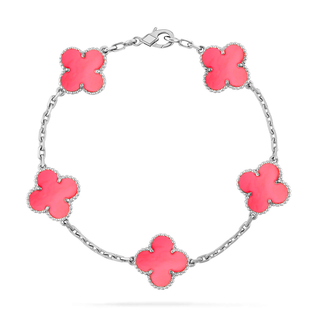 [OrnoraJewelry] CLOVER 5 MOTIFS  PINK MOP BRACELET COLLECTION