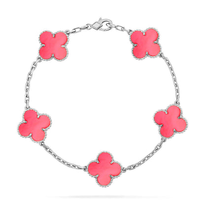 [OrnoraJewelry] CLOVER 5 MOTIFS  PINK MOP BRACELET COLLECTION