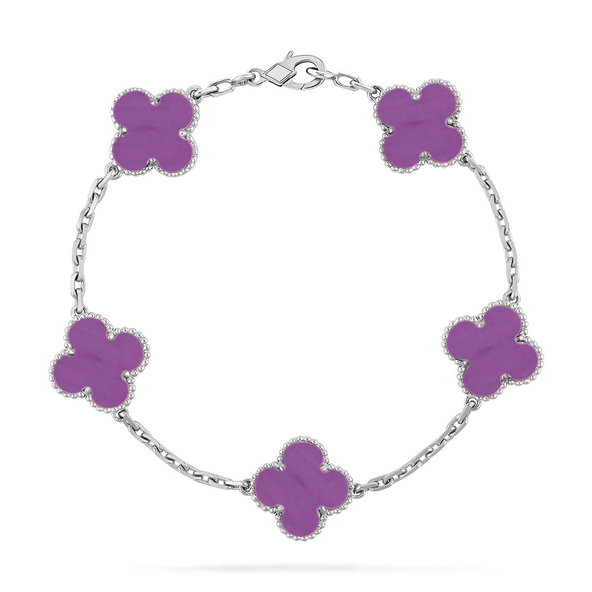 [OrnoraJewelry] CLOVER 5 MOTIF VIOLET BRACELET COLLECTION