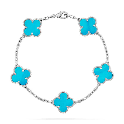 [OrnoraJewelry] CLOVER 5 MOTIF TURQUOISE BRACELET COLLECTION