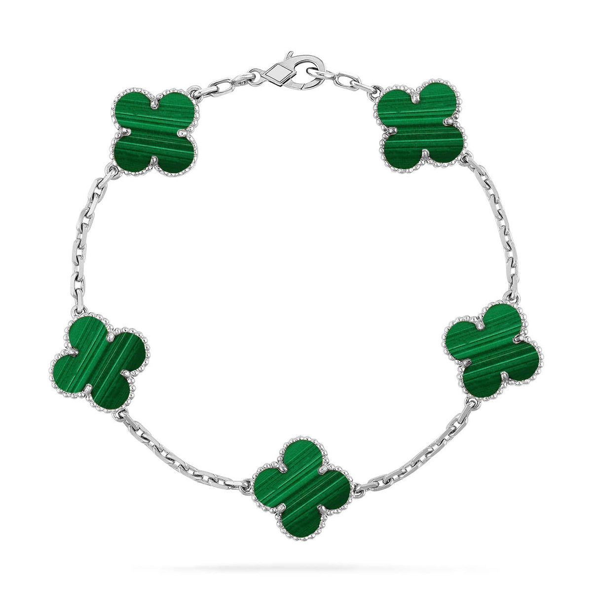 [OrnoraJewelry] CLOVER 5 MOTIF MALACHITE BRACELET COLLECTION