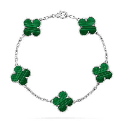 [OrnoraJewelry] CLOVER 5 MOTIF MALACHITE BRACELET COLLECTION