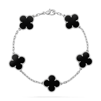 [OrnoraJewelry] CLOVER 5 MOTIF ONYXS BRACELET COLLECTION