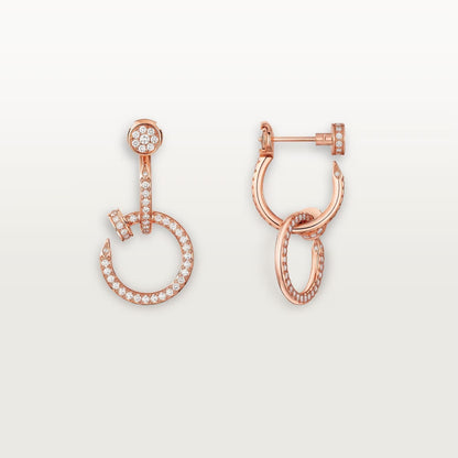 [OrnoraJewelry]JUSTE FULL DIAMOND DOUBLE EARRINGS