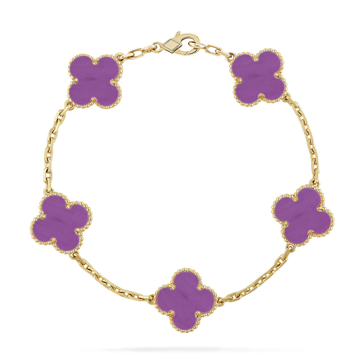 [OrnoraJewelry] CLOVER 5 MOTIF VIOLET BRACELET COLLECTION