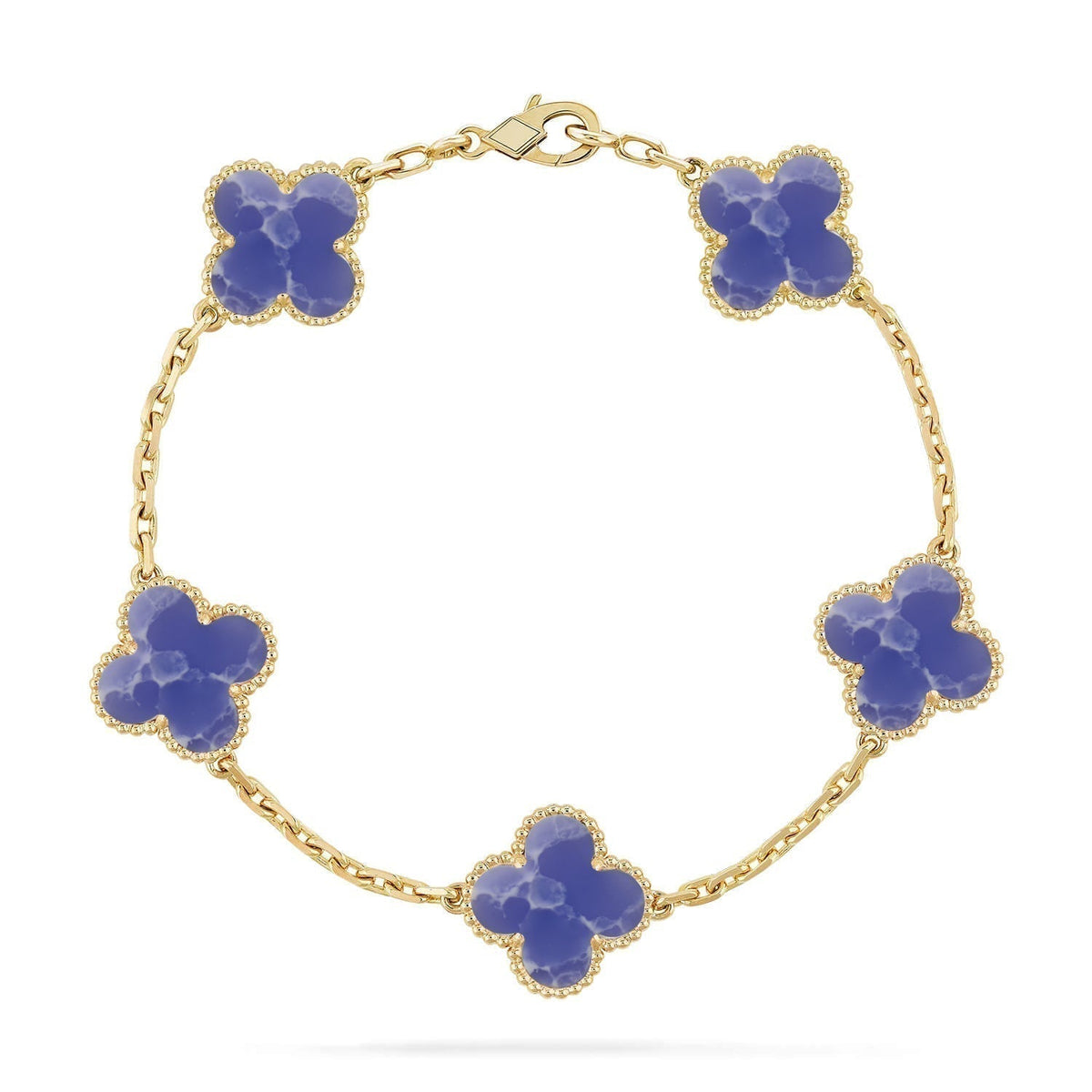 [OrnoraJewelry]CLOVER 5 MOTIF BLUE VEINS BRACELET COLLECTION