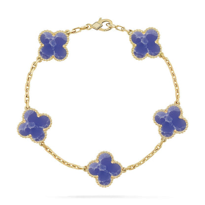 [OrnoraJewelry]CLOVER 5 MOTIF BLUE VEINS BRACELET COLLECTION