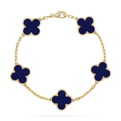 [OrnoraJewelry]CLOVER 5 MOTIF LAPIS LAZULI BRACELET COLLECTION