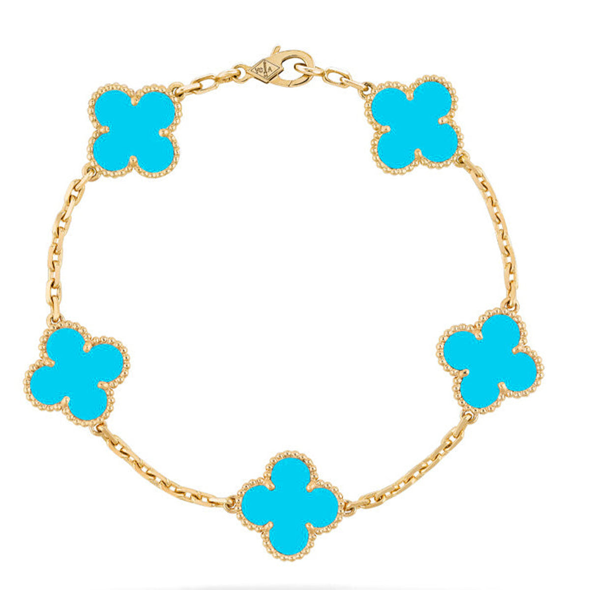 [OrnoraJewelry] CLOVER 5 MOTIF TURQUOISE BRACELET COLLECTION