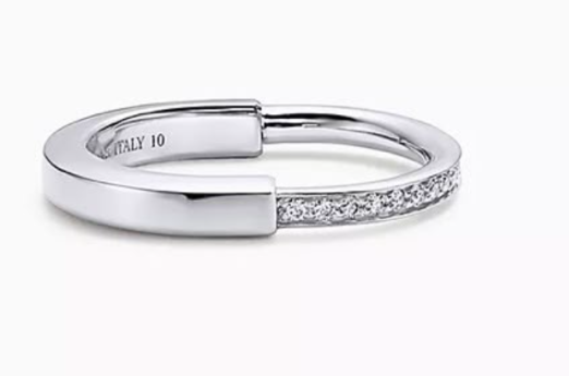 [OrnoraJewelry]“Tiffany & Co. Tiffany Lock Half-Pavé Open Ring”