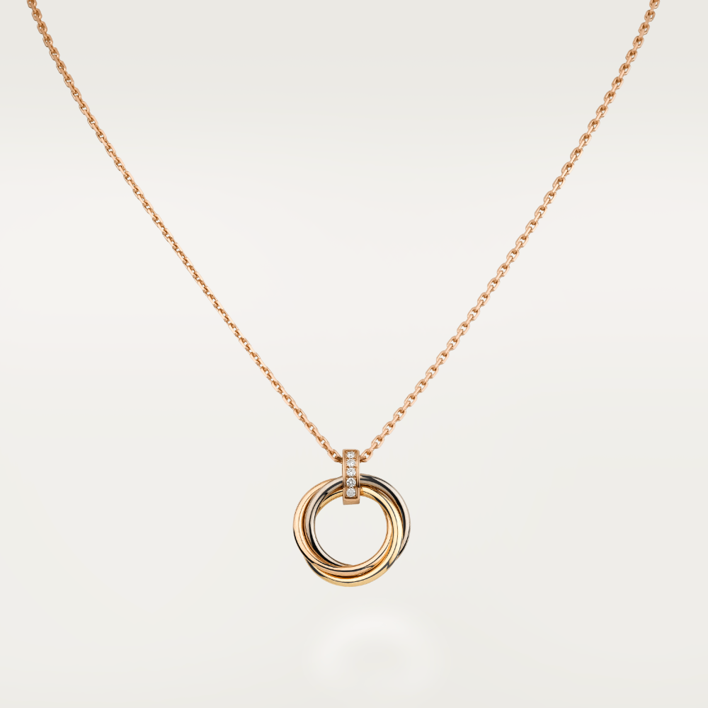 [OrnoraJewelry]TRINITY NECKLACE GOLD  DIAMONDS