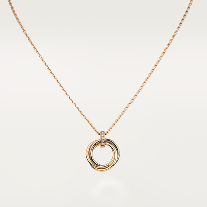 [OrnoraJewelry]TRINITY NECKLACE GOLD  DIAMONDS