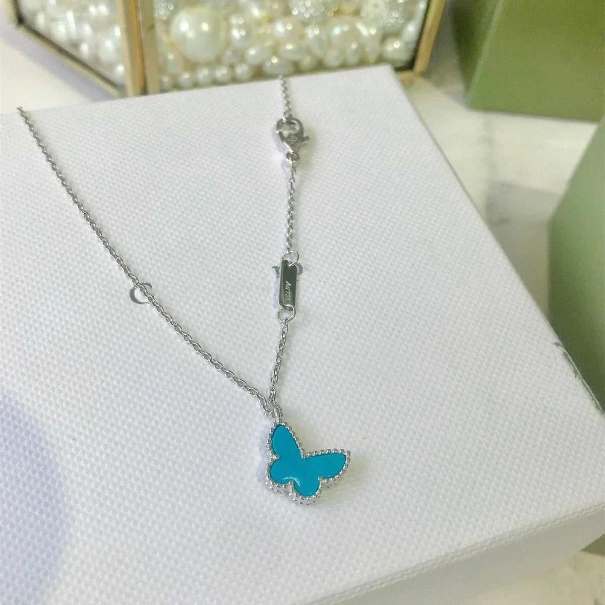 [OrnoraJewelry]BUTTERFLY TURQUOISE BUTTERFLY BRACELET SILVER