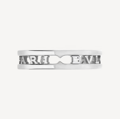 [OrnoraJewelry]ZERO 1 ONE-BAND WITH OPENWORK LOGO SPIRAL RING
