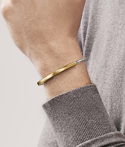 [Ornora Jewelry]LOCK BRACELET YELLOW AND WHITE GOLD