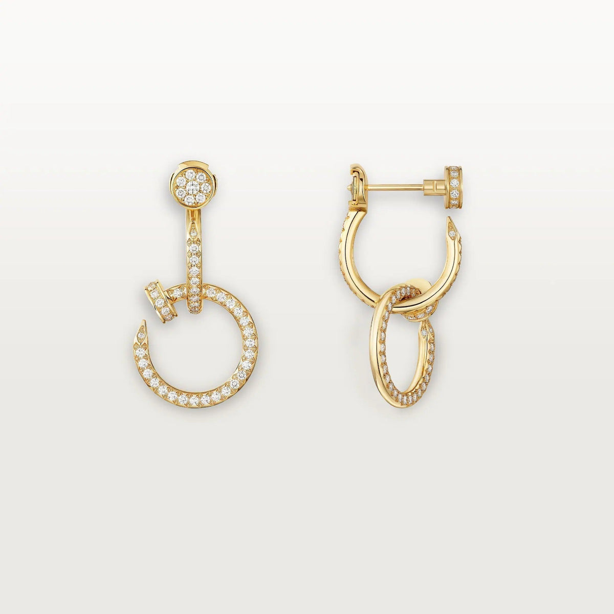 [OrnoraJewelry]JUSTE FULL DIAMOND DOUBLE EARRINGS