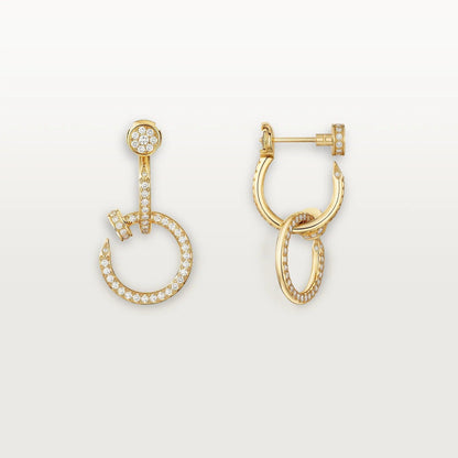 [OrnoraJewelry]JUSTE FULL DIAMOND DOUBLE EARRINGS