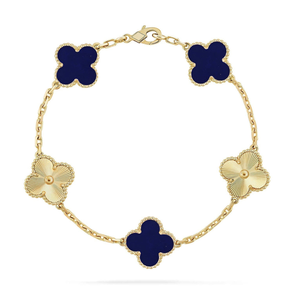[OrnoraJewelry]CLOVER 5 MOTIF LAPIS LAZULI BRACELET COLLECTION