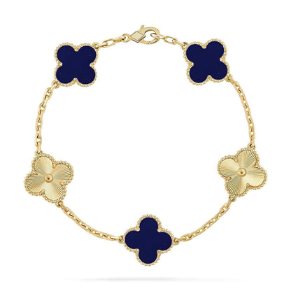 [OrnoraJewelry]CLOVER 5 MOTIF LAPIS LAZULI BRACELET COLLECTION