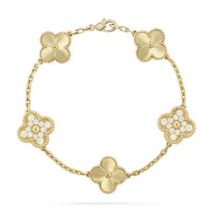 [OrnoraJewelry] CLOVER 5 MOTIF LASER BRACELET COLLECTION