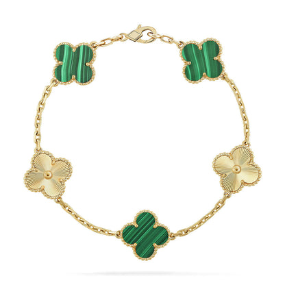 [OrnoraJewelry] CLOVER 5 MOTIF MALACHITE BRACELET COLLECTION