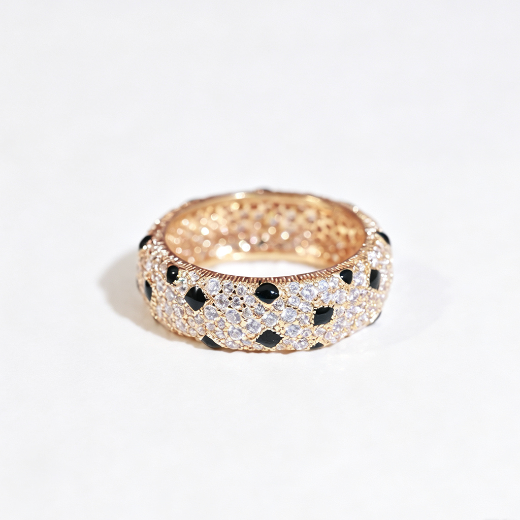 [OrnoraJewelry]PANTHERE SPOTTED FULL DIAMOND RING